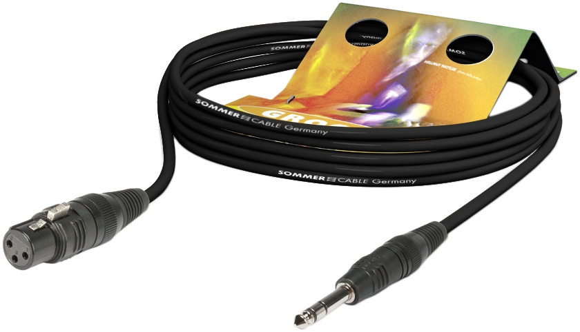 Sommer Cable Stage 22 XLRf-Klinke 6,3sym. HICON 1m schwarz