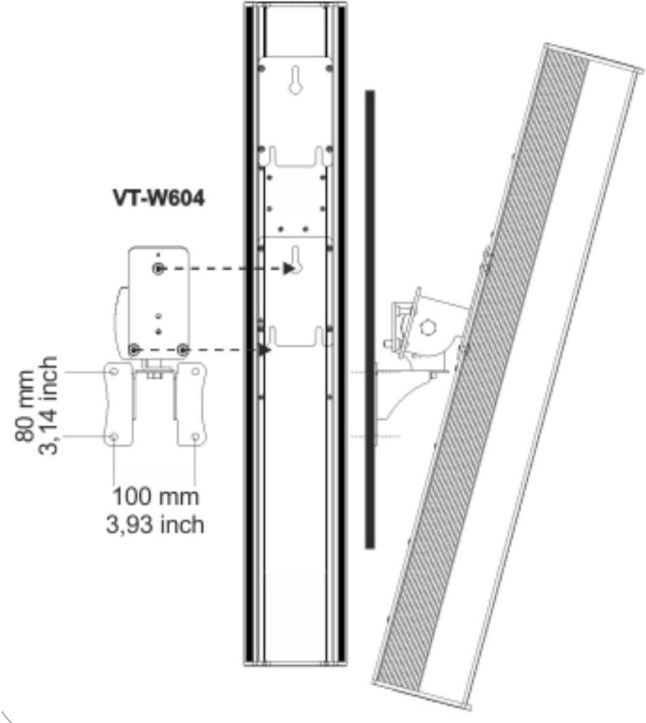 FBT VT-W 604 Black Wandbefestigung, vertikal – Bild 2