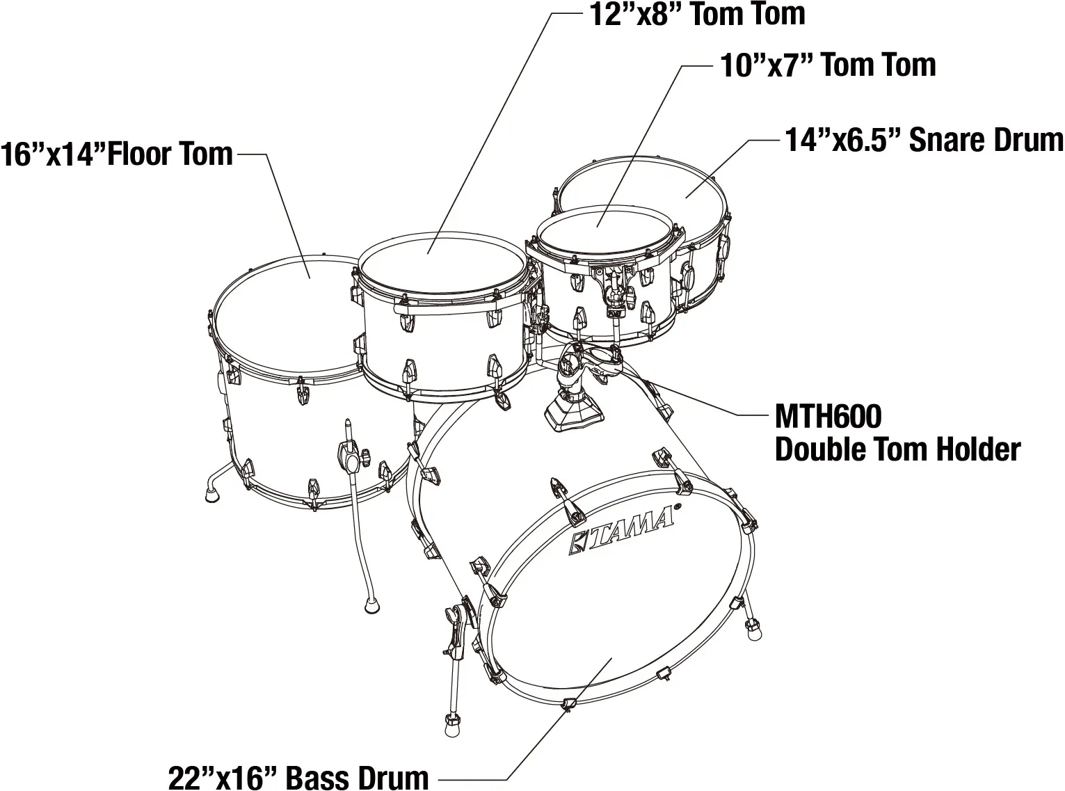 Tama CL52KR-CFF Superstar Classic 5-piece set – Coffee Fade/Chrome, including hardware – Bild 5