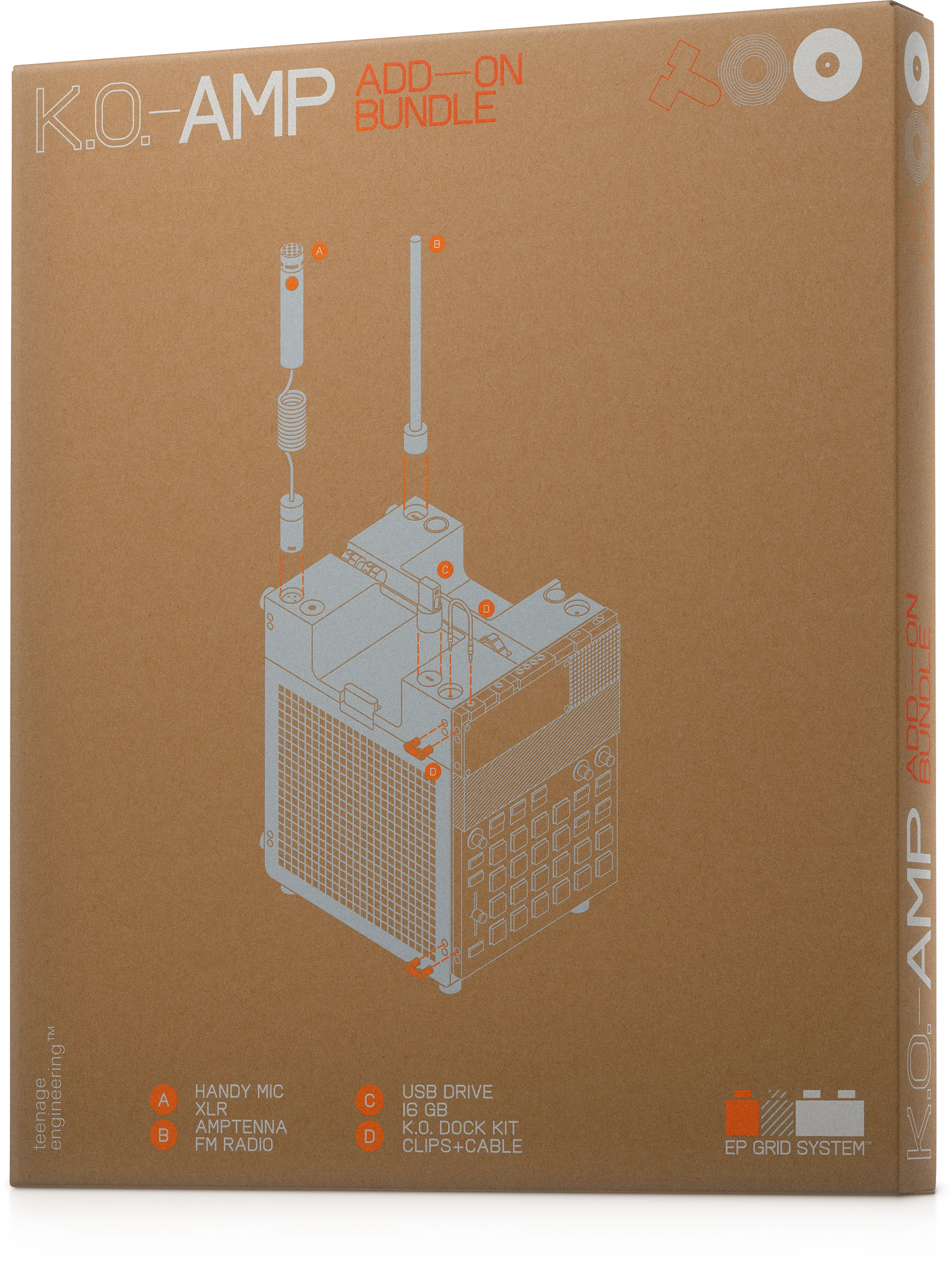 Teenage Engineering K.O. AMP add-on bundle