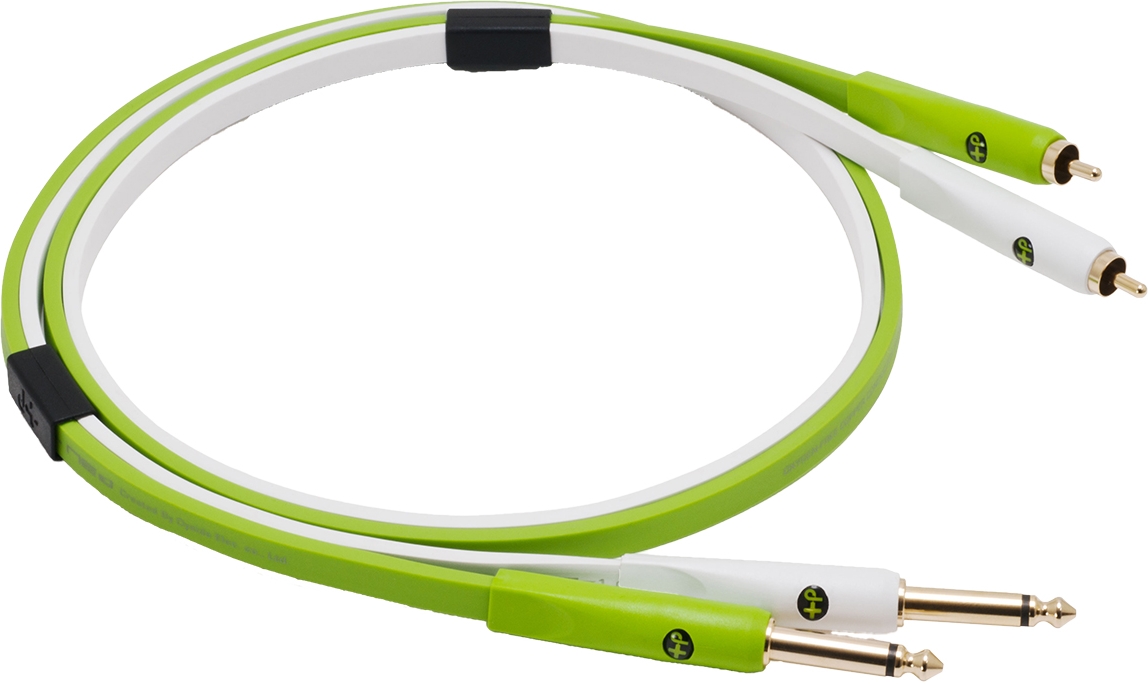 NEO by Oyaide d+ Stereo-Cinch auf 2x 6,3mm Mono-Klinke Kabel, 2.0m Länge