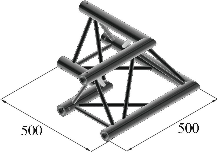 Alutruss TRILOCK S-PAC 21 2-Weg-Ecke 90° schwarz