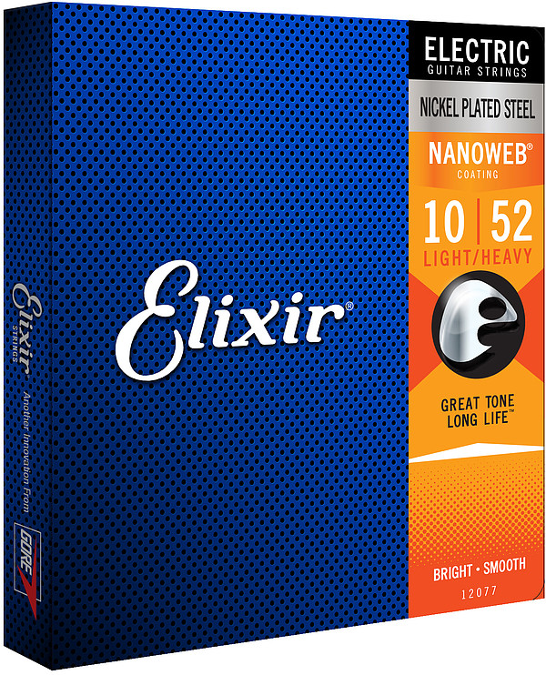 Elixir NanoWeb 12077 Light Heavy 010-052 E-Gitarren Saiten
