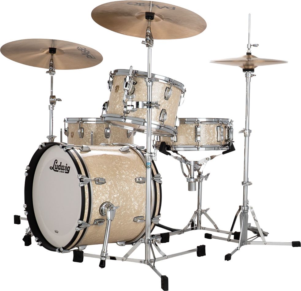 Ludwig L84823AXNM Classic Maple Jazzette Outfit - Vintage Marine White