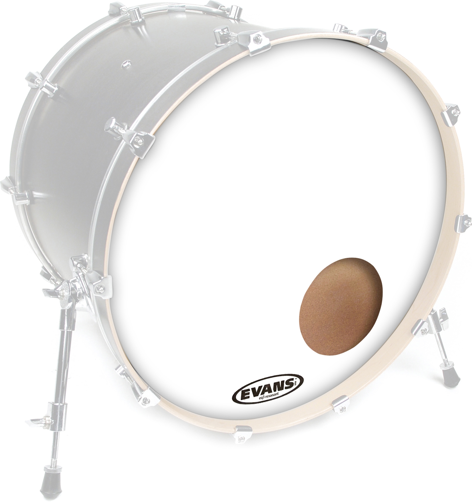Evans BD22RGCW EQ3 Resonant Coated White 22