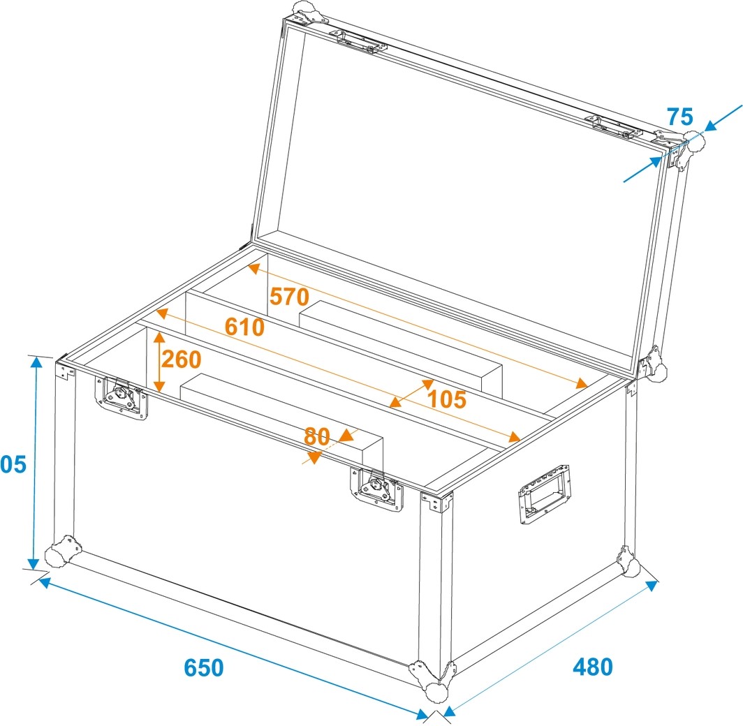 ROADINGER Flightcase 2x LED PLL-360 – Bild 5