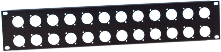 Adam Hall 872214 U-Rackblende 2 HE für 24 Buchsen Adam Hall 872214 U-Rackblende 2 HE für 24 Buchsen