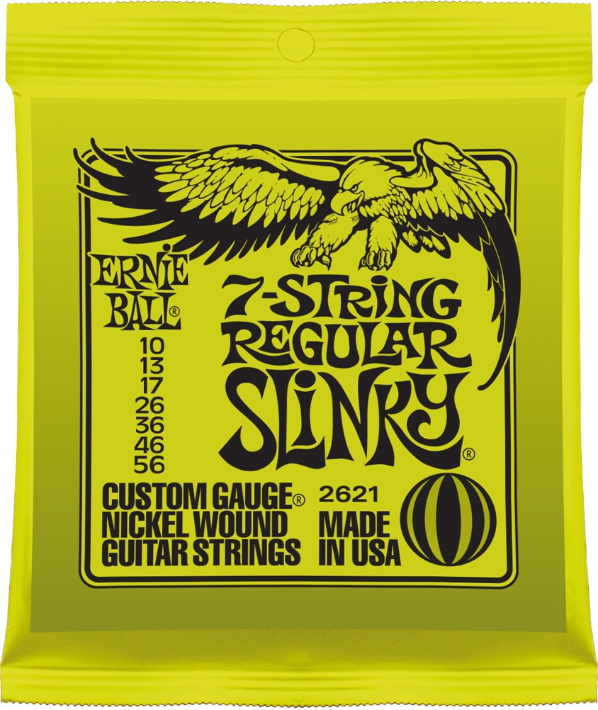 Ernie Ball Regular Slinky 7-String 010-056 EB 2621 Ernie Ball Regular Slinky 7-String 010-056 EB 2621