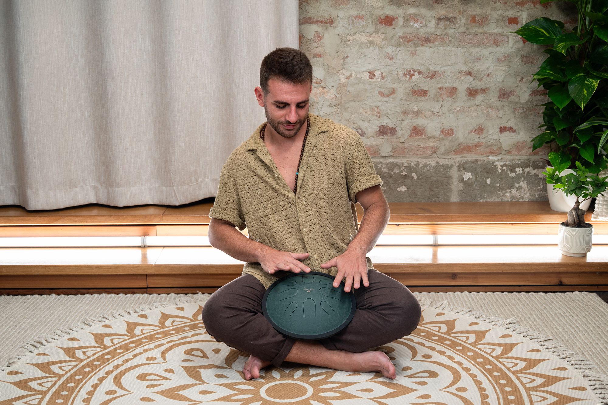 Meinl CSTD1DG Sonic Energy Compact Steel Tongue Drum H-Moll 10"/432hz Dark Green – Bild 7