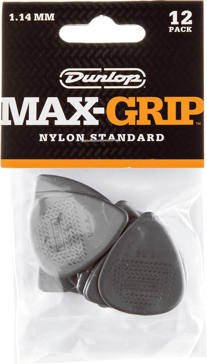 Dunlop Max-Grip Picks 1.14 mm dark grey 449P114 12-pack