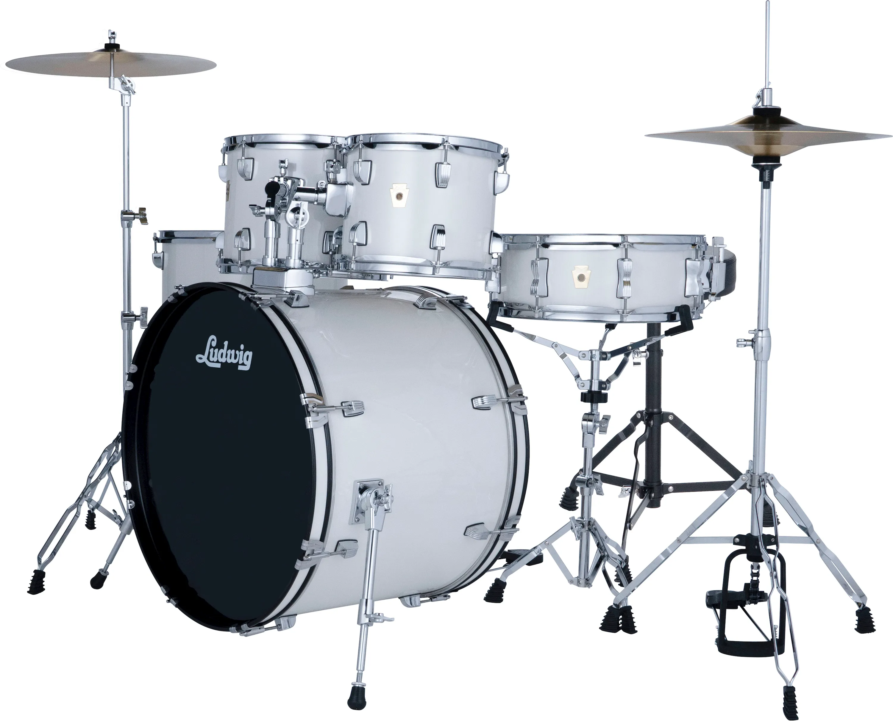 Ludwig LC195C7DIR Accent Drive 5tlg. Drum Set - Snow Dust