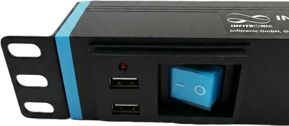 Infitronic Stromverteiler 19" Schuko Power Twist INSV1005USB – Bild 3