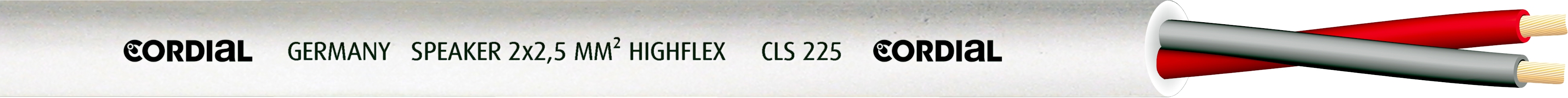 Cordial CLS 225 Speakerkabel Highflex 2 x 2,5 mm² white