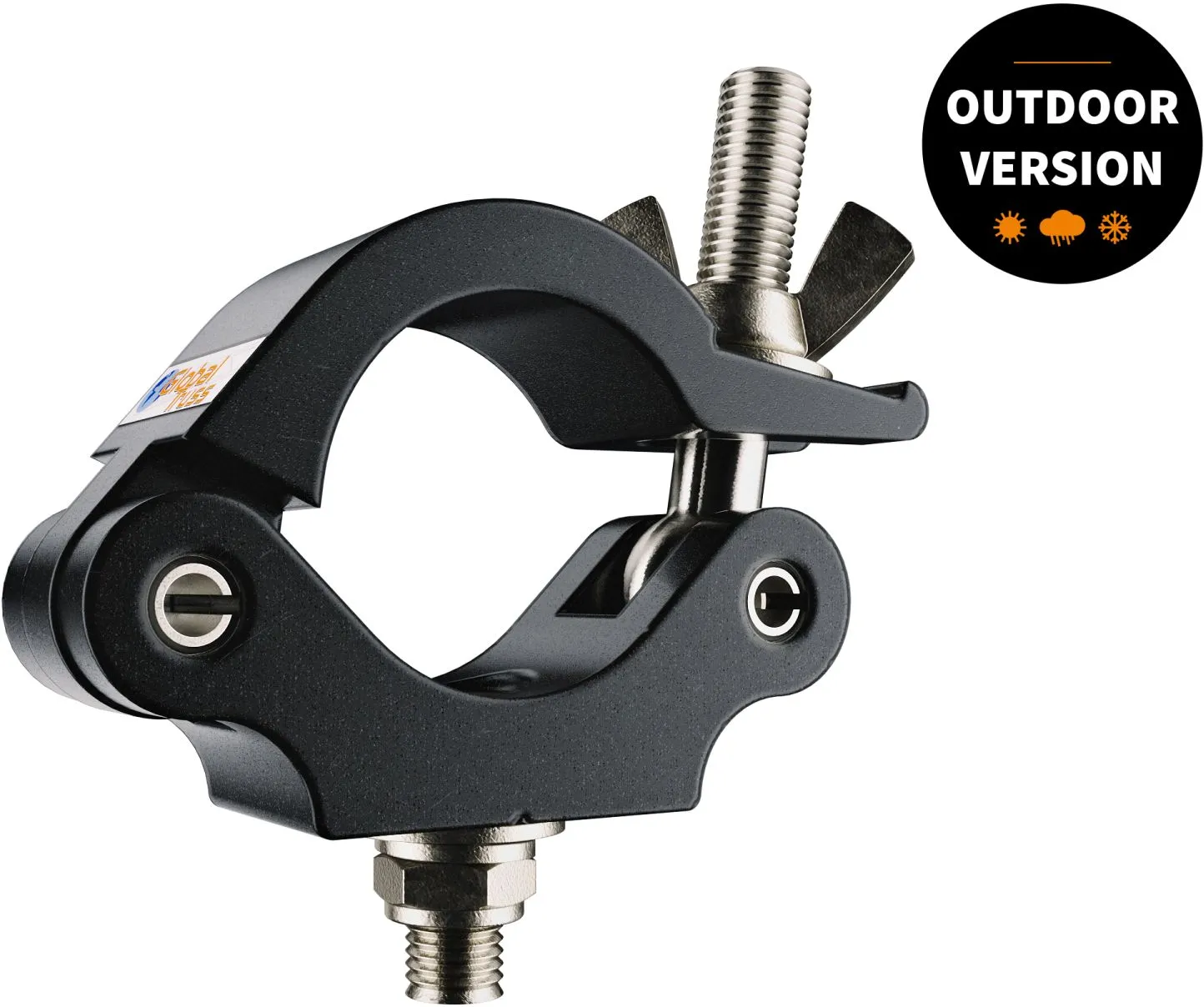 Global Truss Half Coupler Slim 48-51/30/300kg stage black Outdoor