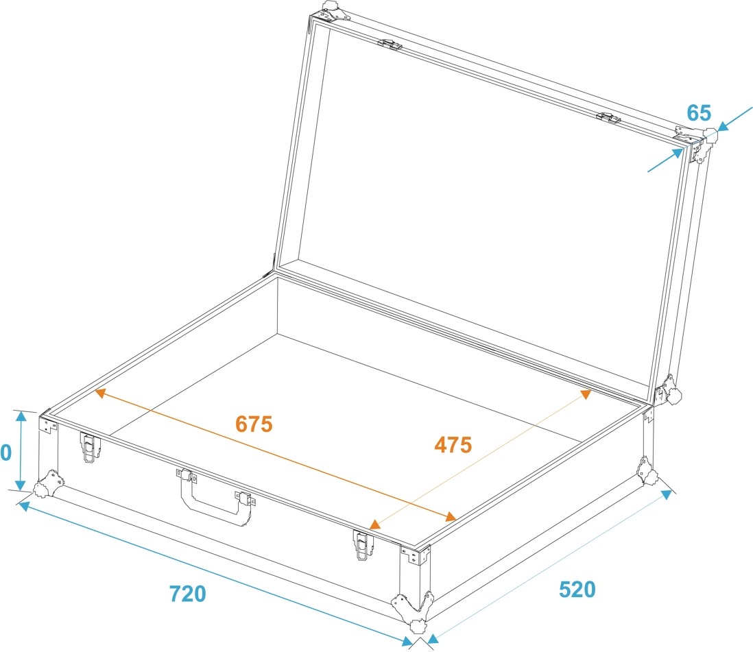 ROADINGER Universal-Koffer-Case Pick 70x50x17cm – Bild 5