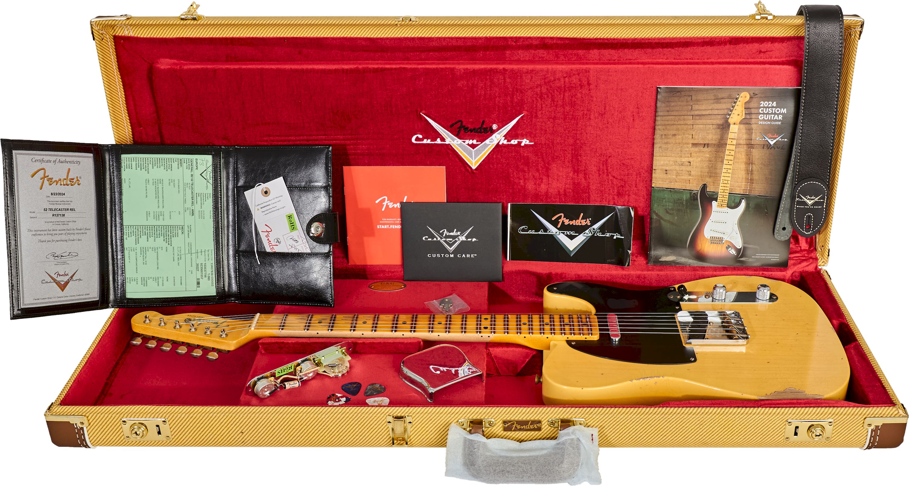 Fender Custom Shop 1952 Telecaster Relic Aged Nocaster Blonde