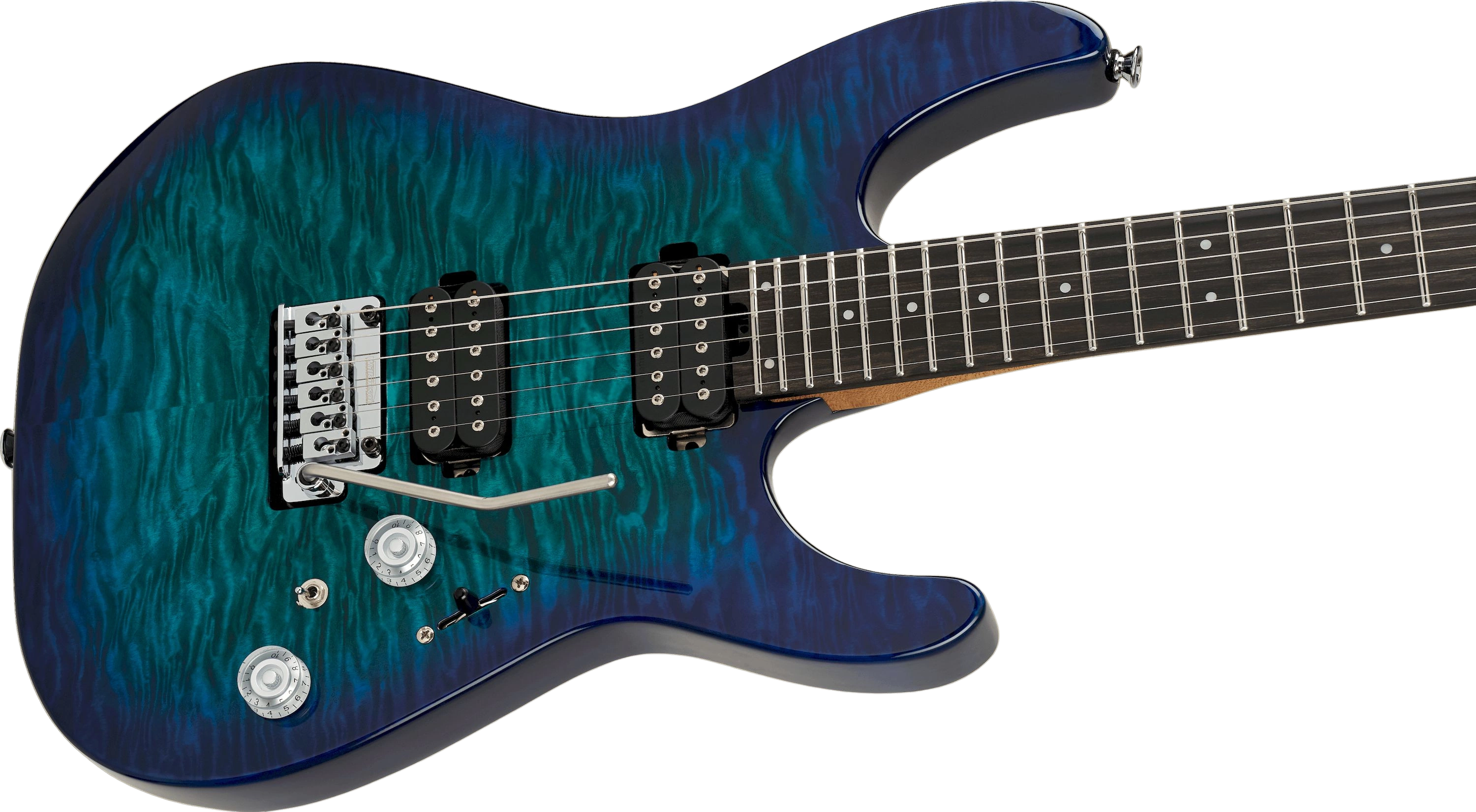 Charvel Pro-Mod Plus DK24 HH 2PT EB QM Chlorine Burst – Bild 3