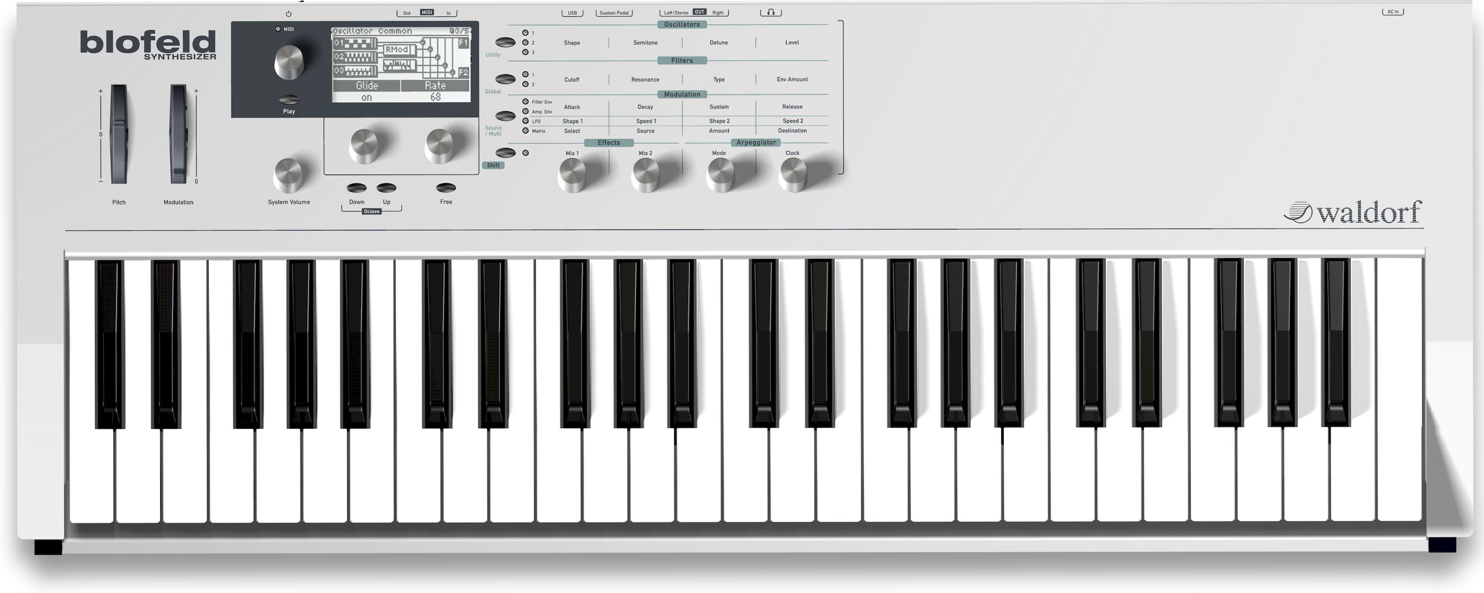 Waldorf Blofeld Keyboard Synthesizer - White
