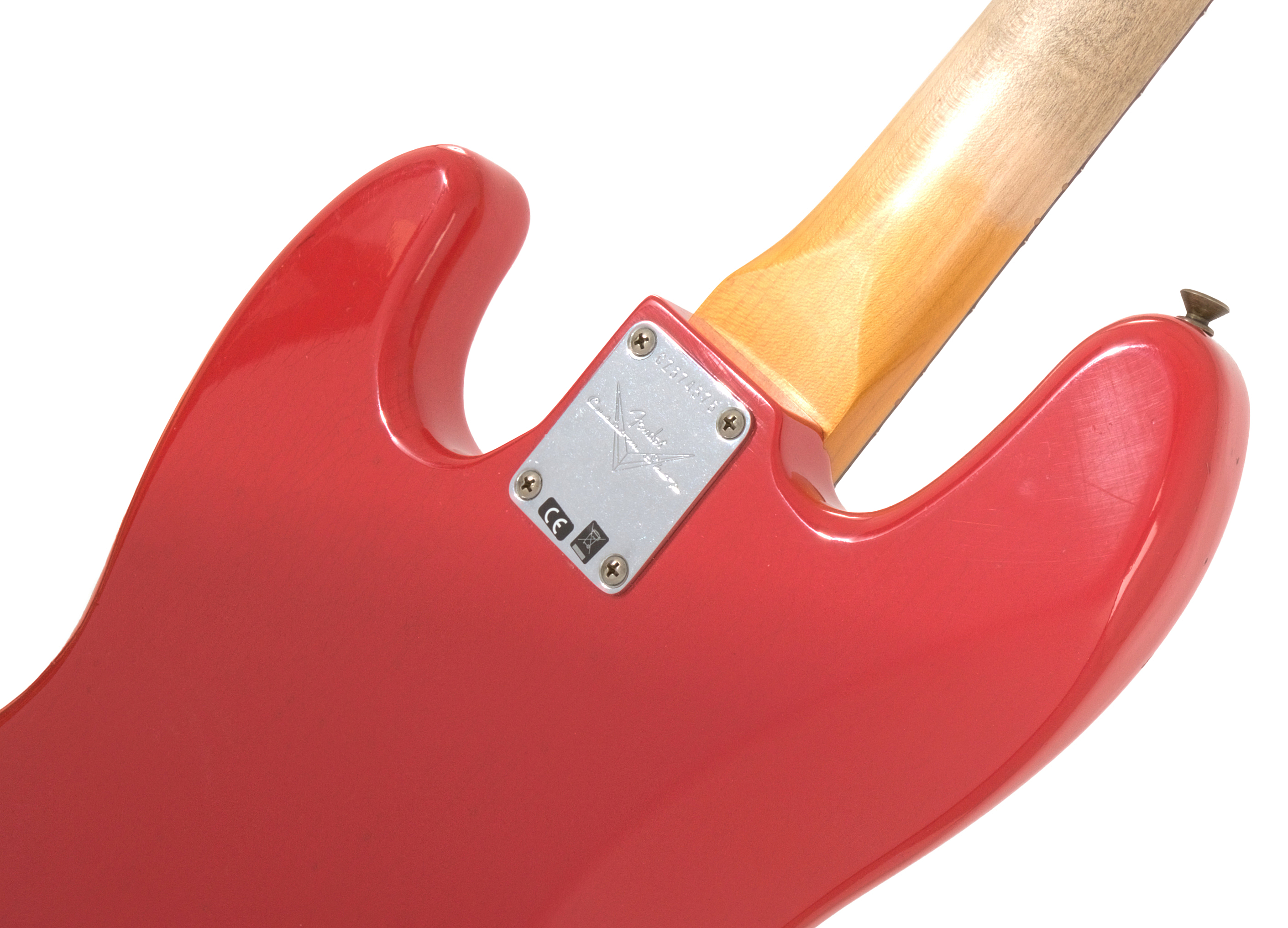 Fender Custom Shop 1963 Jazz Bass Journeyman Relic Aged Fiesta Red – Bild 4