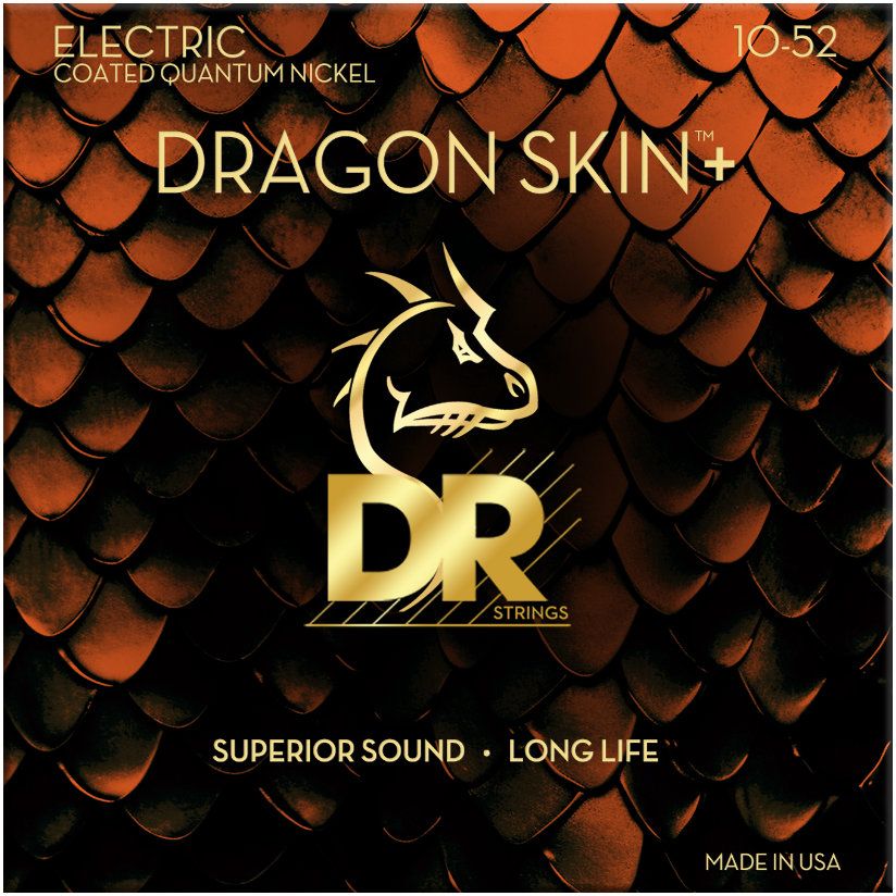 DR DEQ-10/52 DRAGON SKIN+ Medium to Heavy 010-052 Quantum Nickel Electric Guitar Strings