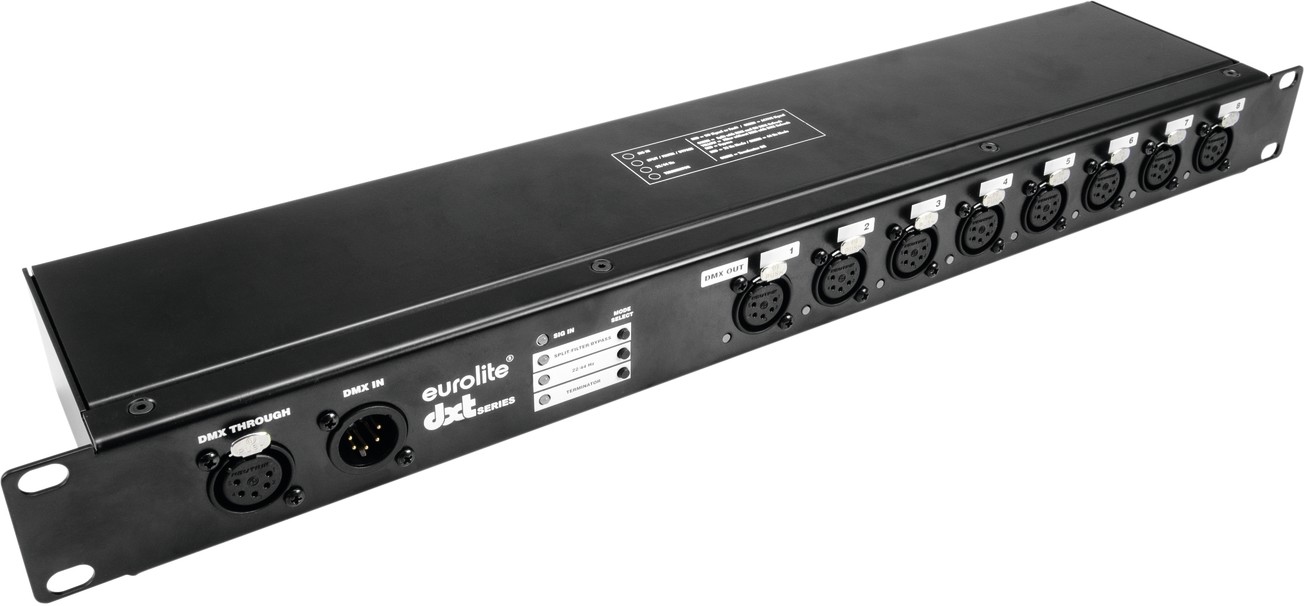 Eurolite DXT-SP 1in/8out PRO DMX RDM Splitter 5pin XLR Eurolite DXT-SP 1in/8out PRO DMX RDM Splitter 5pin XLR