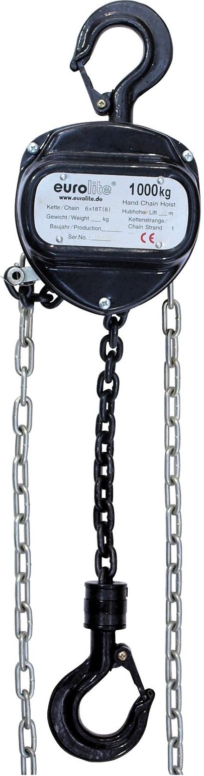 Eurolite chain hoist 10M/1.0T black Eurolite chain hoist 10M/1.0T black