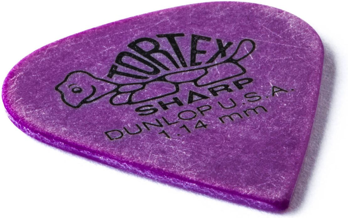 Dunlop Tortex Sharp Plektrum 1.14mm lila 412R114 – Bild 3