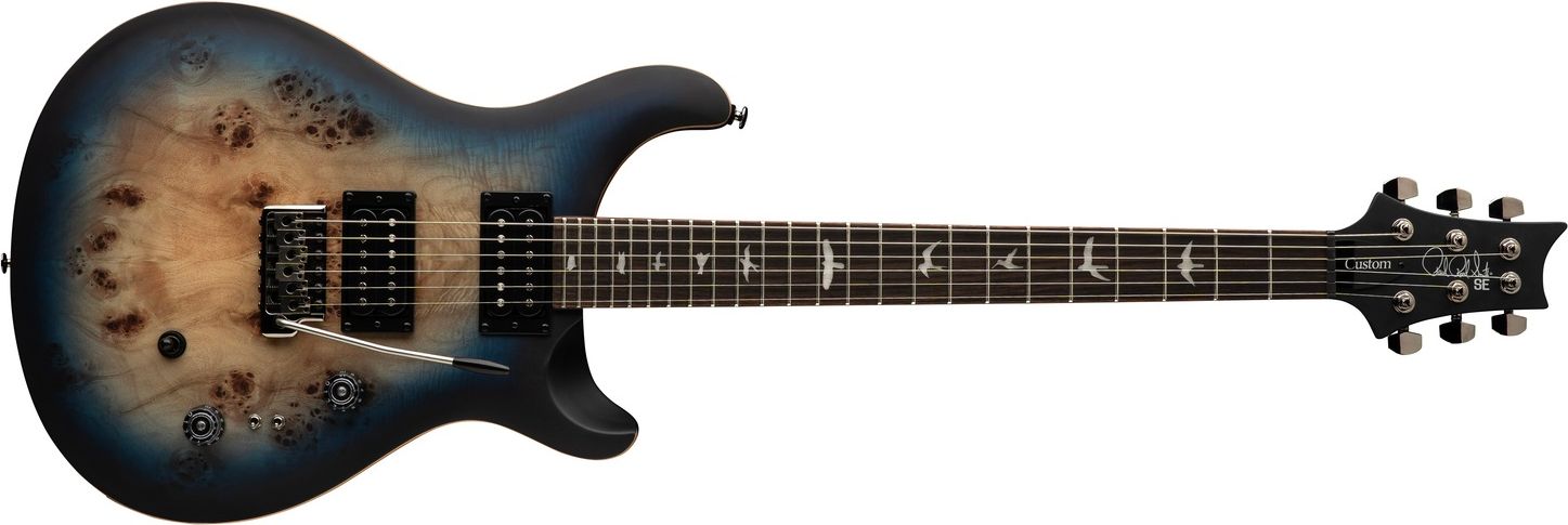 PRS SE Exotic Custom 24-08 Poplar Burl Lake Blue Midnight Burst PRS SE Exotic Custom 24-08 Poplar Burl Lake Blue Midnight Burst