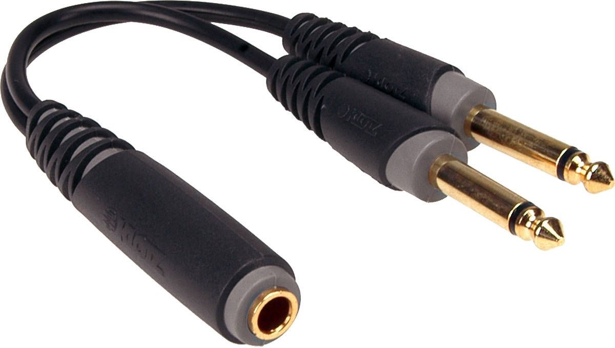 Klotz AYU-5 6.3mm jack socket - 2x jack plug 2p Klotz AYU-5 6.3mm jack socket - 2x jack plug 2p