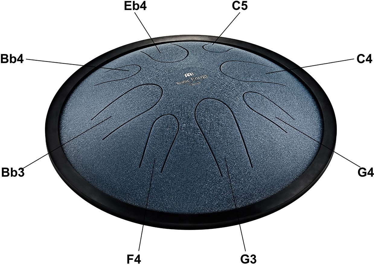 Meinl CSTD2NB Sonic Energy Compact Steel Tongue Drum C-Moll 10"/432hz Navy Blue – Bild 2
