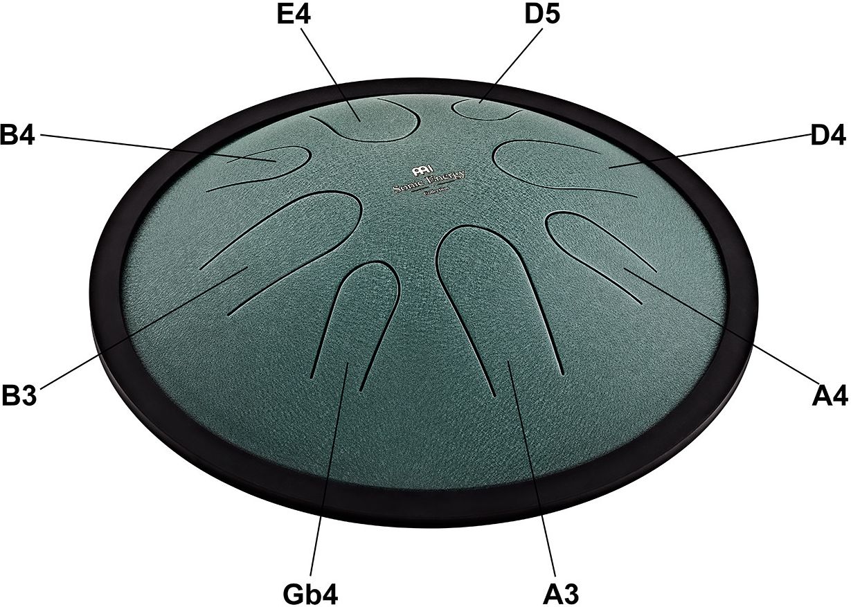 Meinl CSTD1DG Sonic Energy Compact Steel Tongue Drum H-Moll 10"/432hz Dark Green – Bild 2
