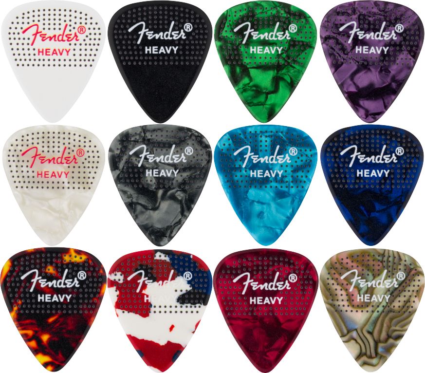 Fender Plektrum Standard 351 Heavy Dotted 12er Pack – Bild 2
