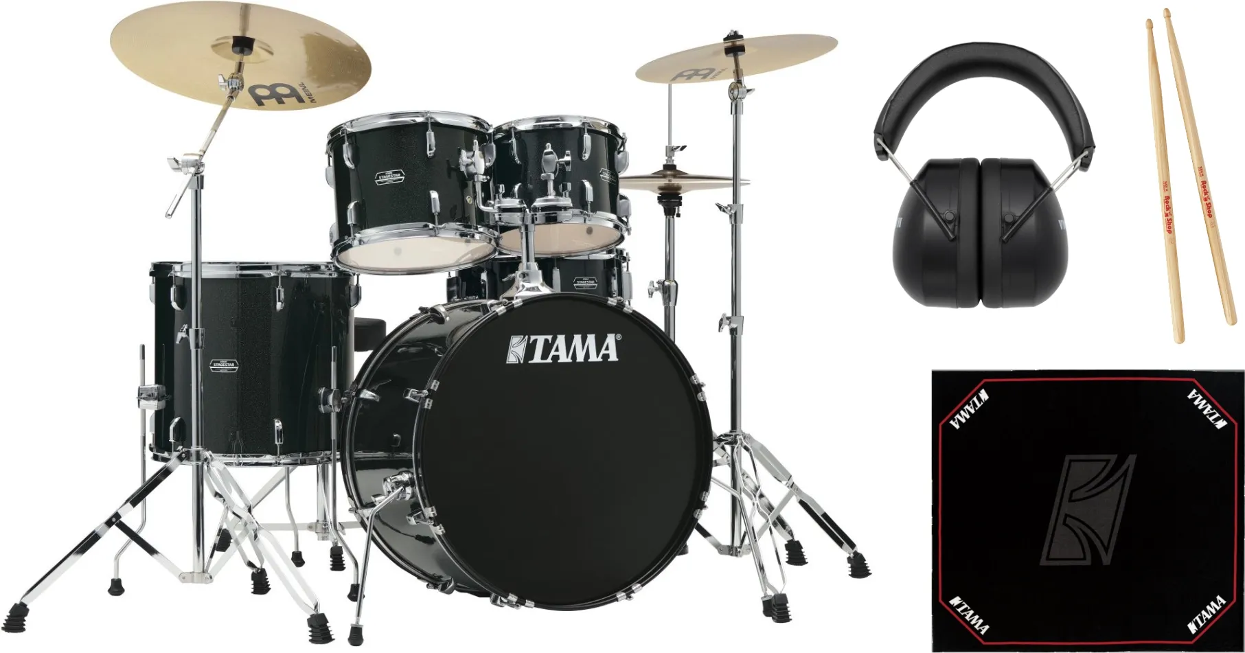 Tama Stagestar Bundle - Black Night Sparkle 22"