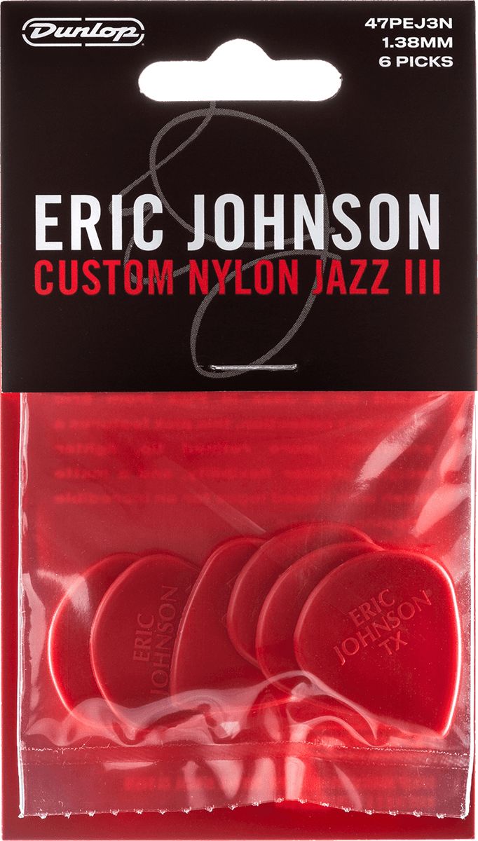 Dunlop Eric Johnson Classic Jazz III Picks 47PEJ3N Pack of 6