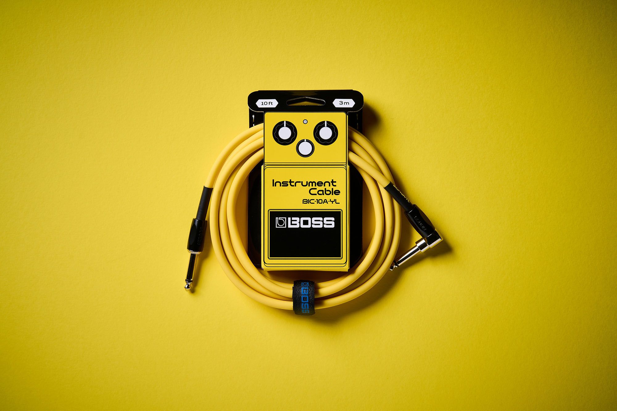 Boss Kabel BIC-10A-YL winkel/gerade Yellow 3m