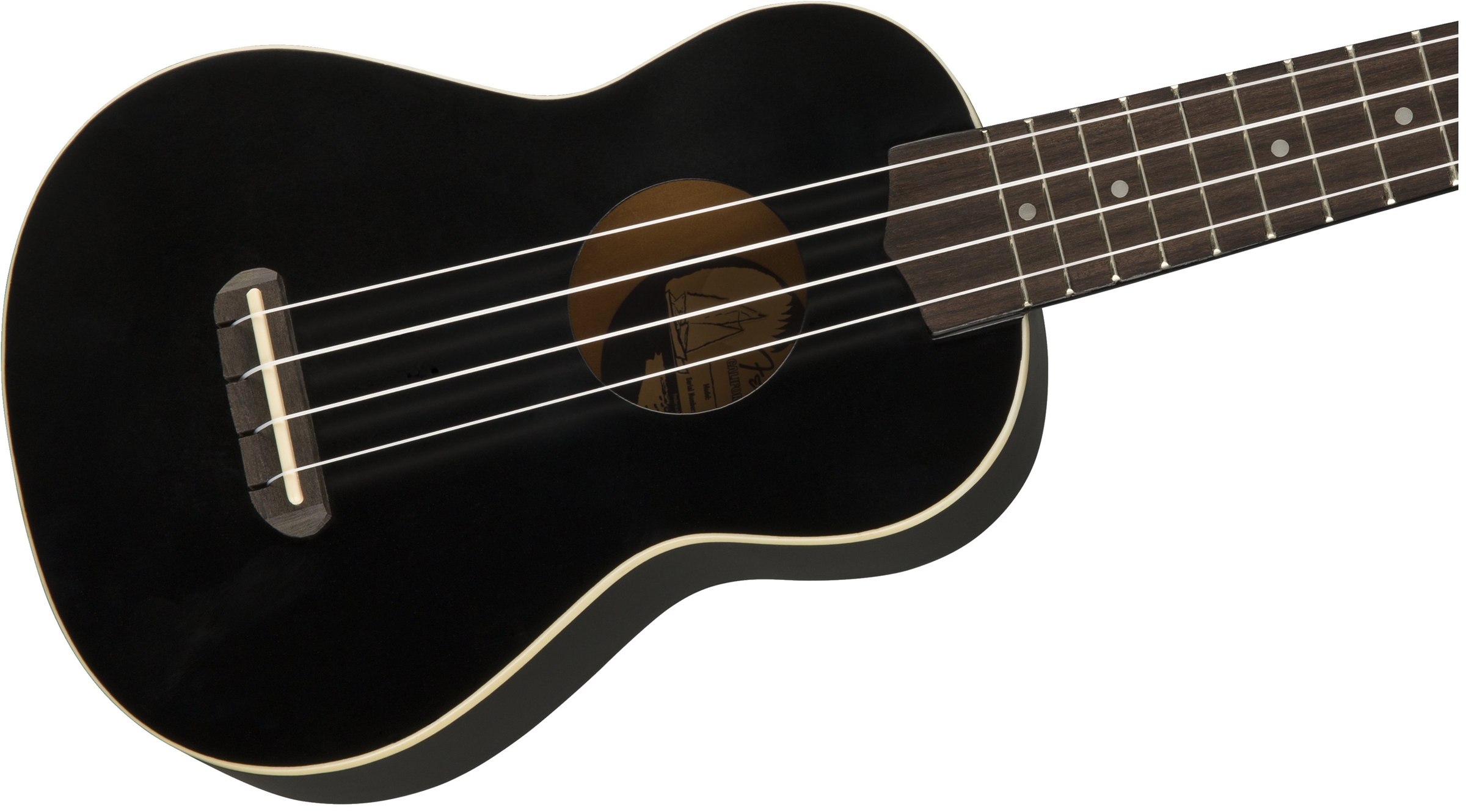 Fender Venice Soprano Ukulele Black