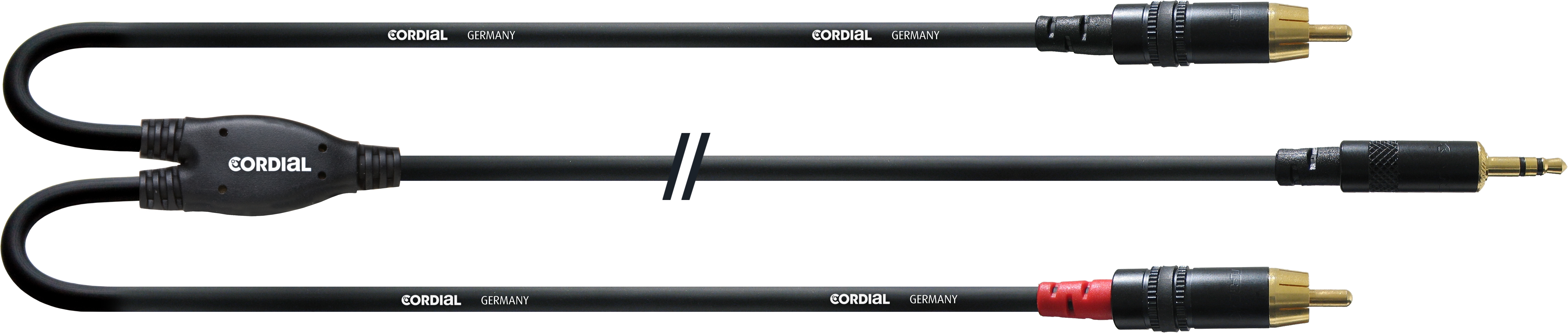 Cordial CFY 3 WCC Miniklinke stereo - Cinchstecker gold