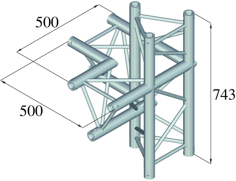 Alutruss TRILOCK 6082AC-45 4-Weg-Stück \/ rechts – Bild 2