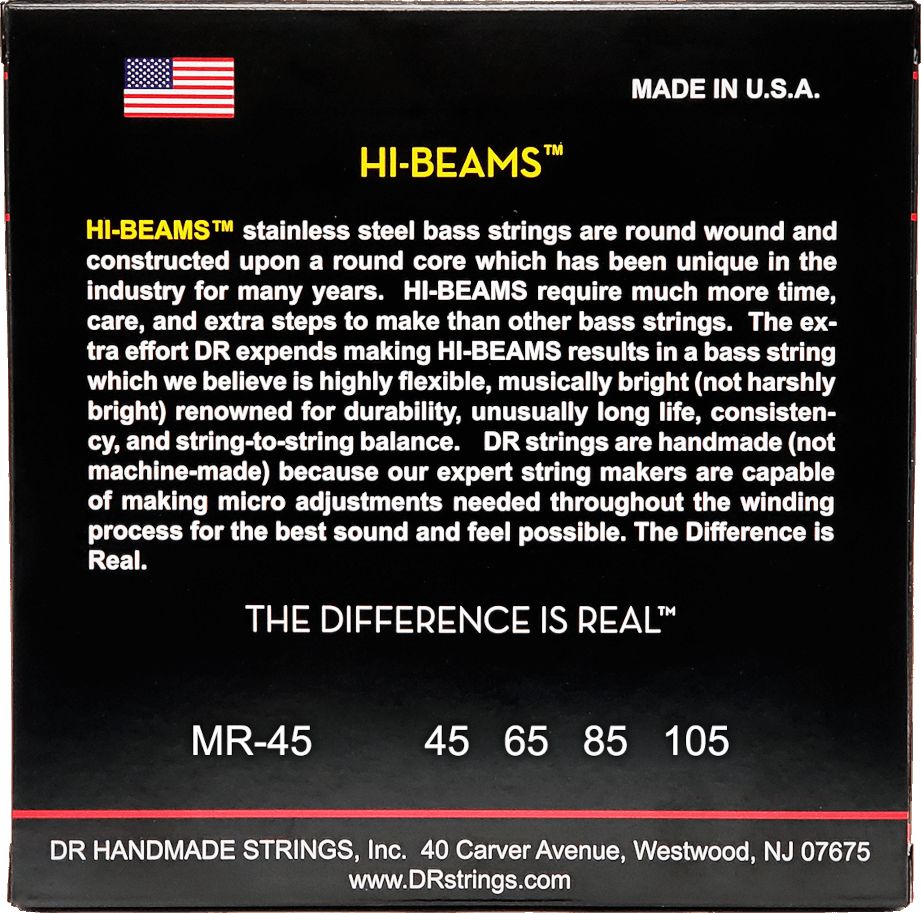 DR MR-45 Hi-Beam Medium 045-105  Stainless Steel Bass Strings – Bild 2