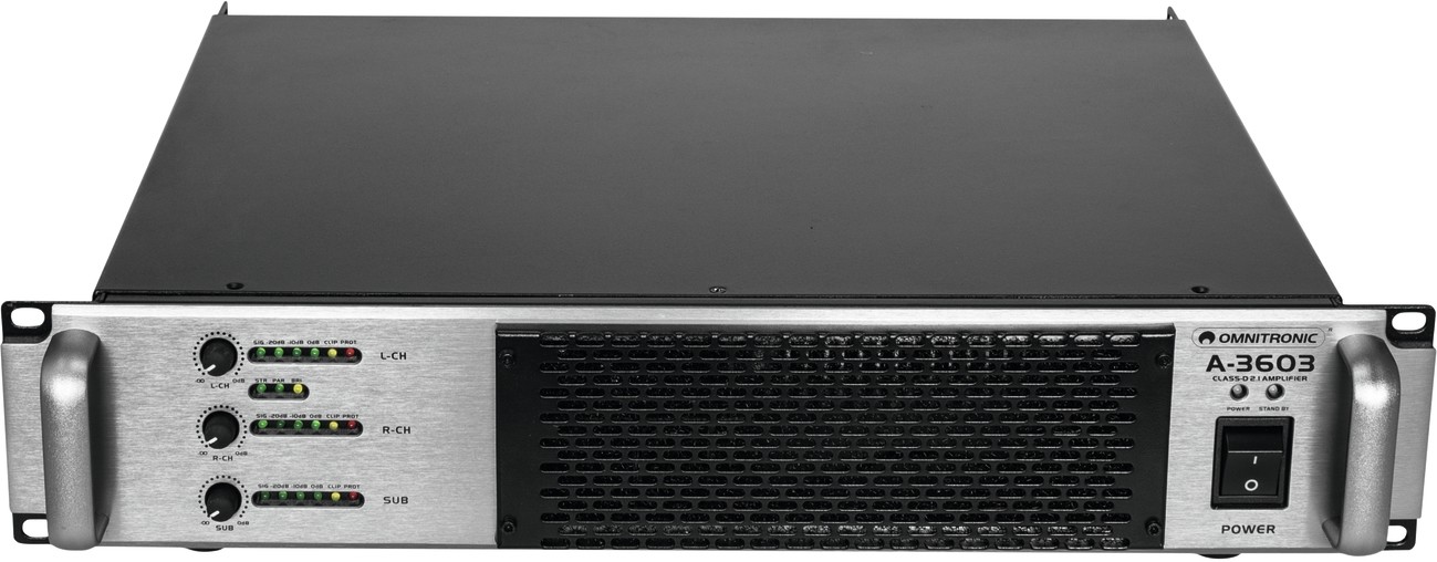 Omnitronic A-3603 Class-D 2.1 Endstufe