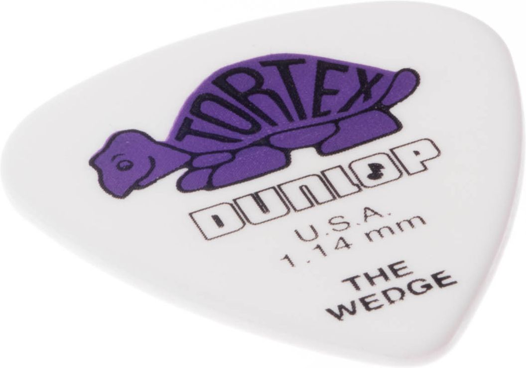 Dunlop Tortex Wedge Plektrum 1.14mm weiß 424R114