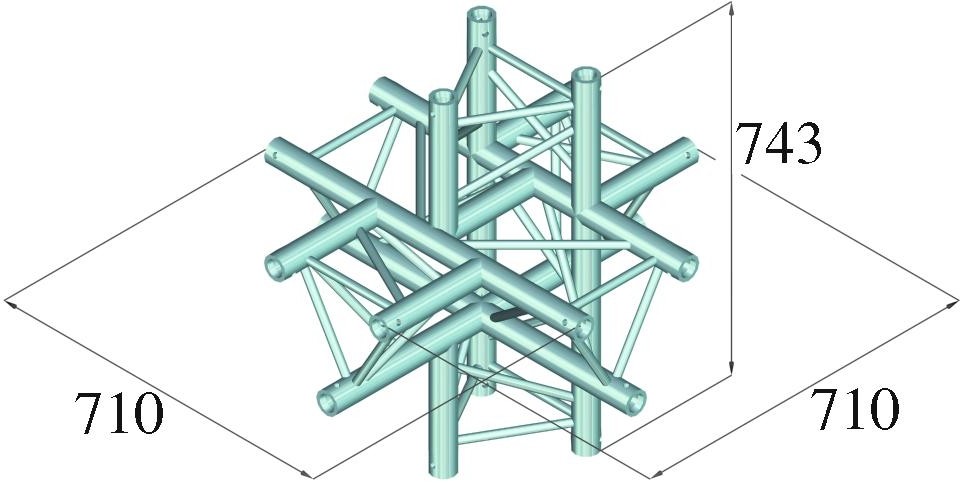 Alutruss TRILOCK 6082AC-61 6-Weg-Stück – Bild 2