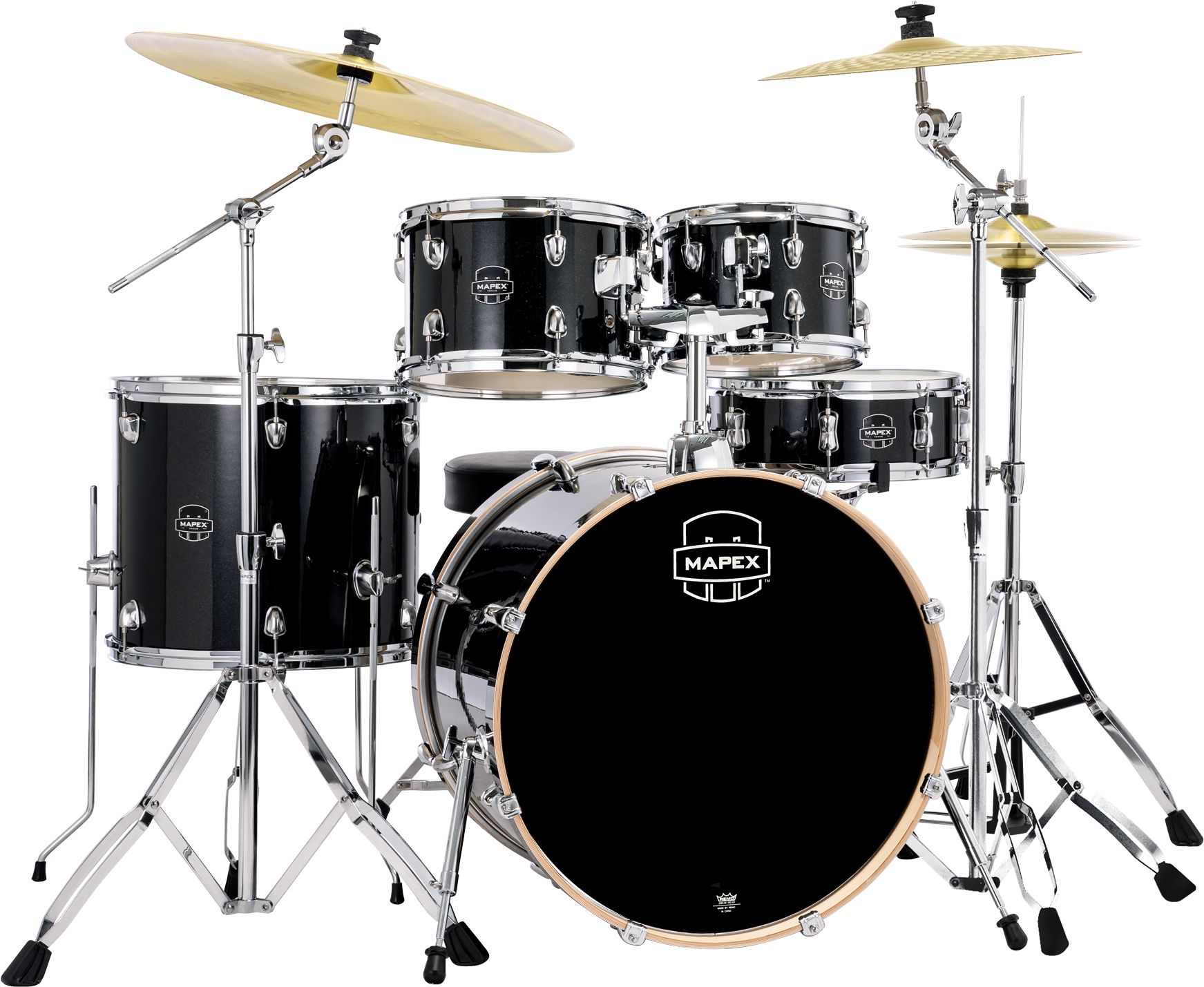 Mapex MXVE5295FTZVH Venus Stage Set - Black Galaxy Sparkle Mapex MXVE5295FTZVH Venus Stage Set - Black Galaxy Sparkle