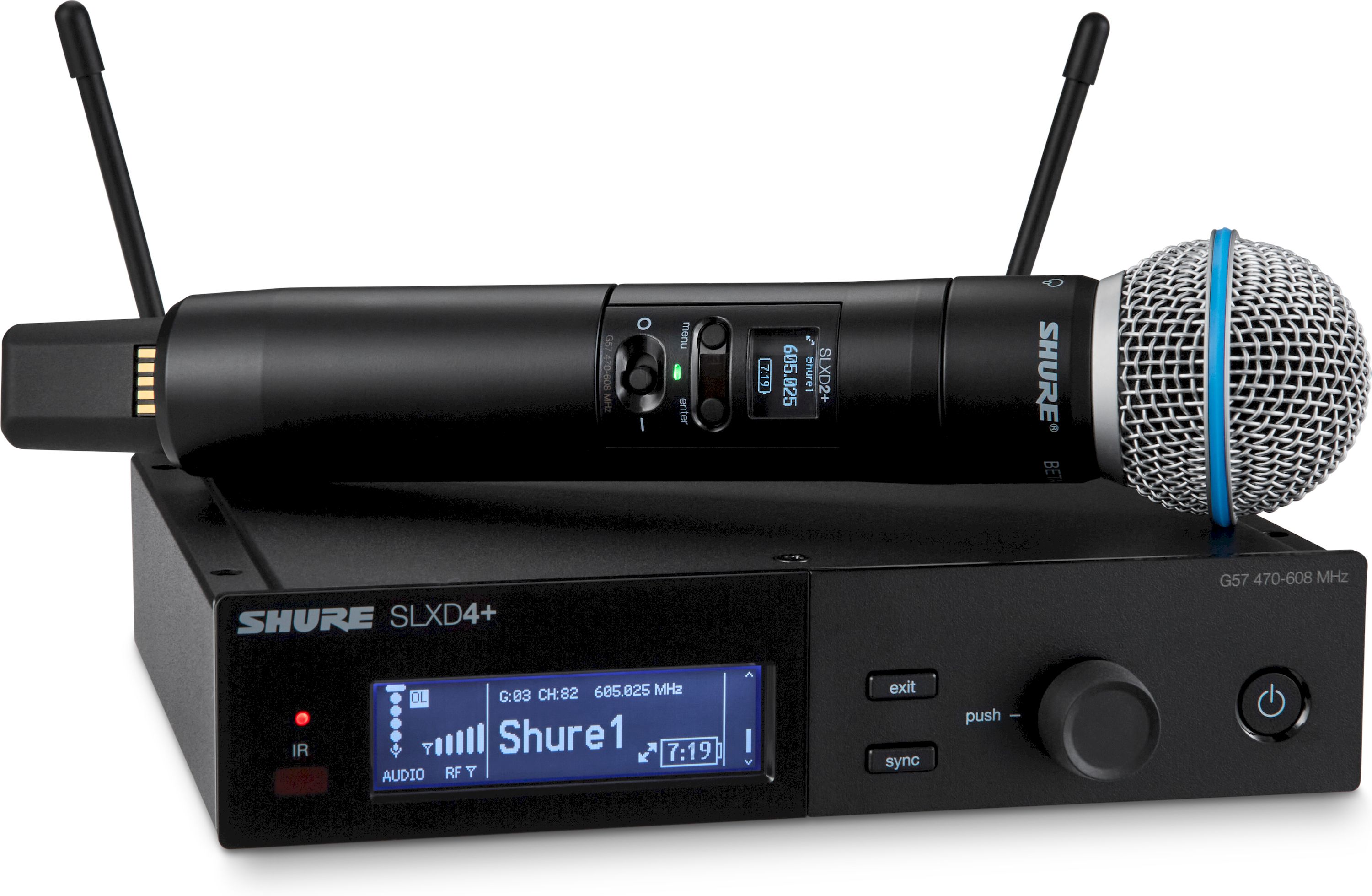 Shure SLXD24+ Handsendersystem, Beta58A, K55