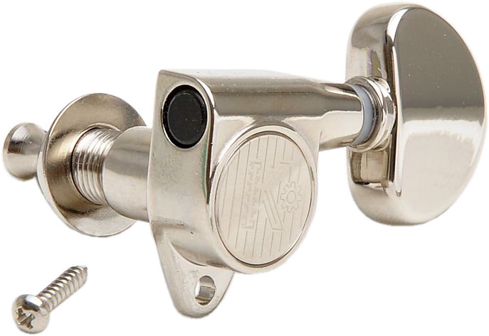 Kluson Mechaniken Round-Backs Kidney Flügel 3/3 Nickel