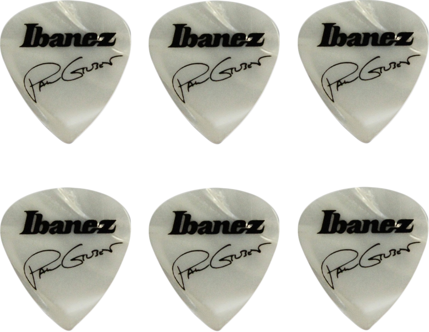 Ibanez Plektren Paul Gilbert Perlweiss 6er Pack – Bild 1