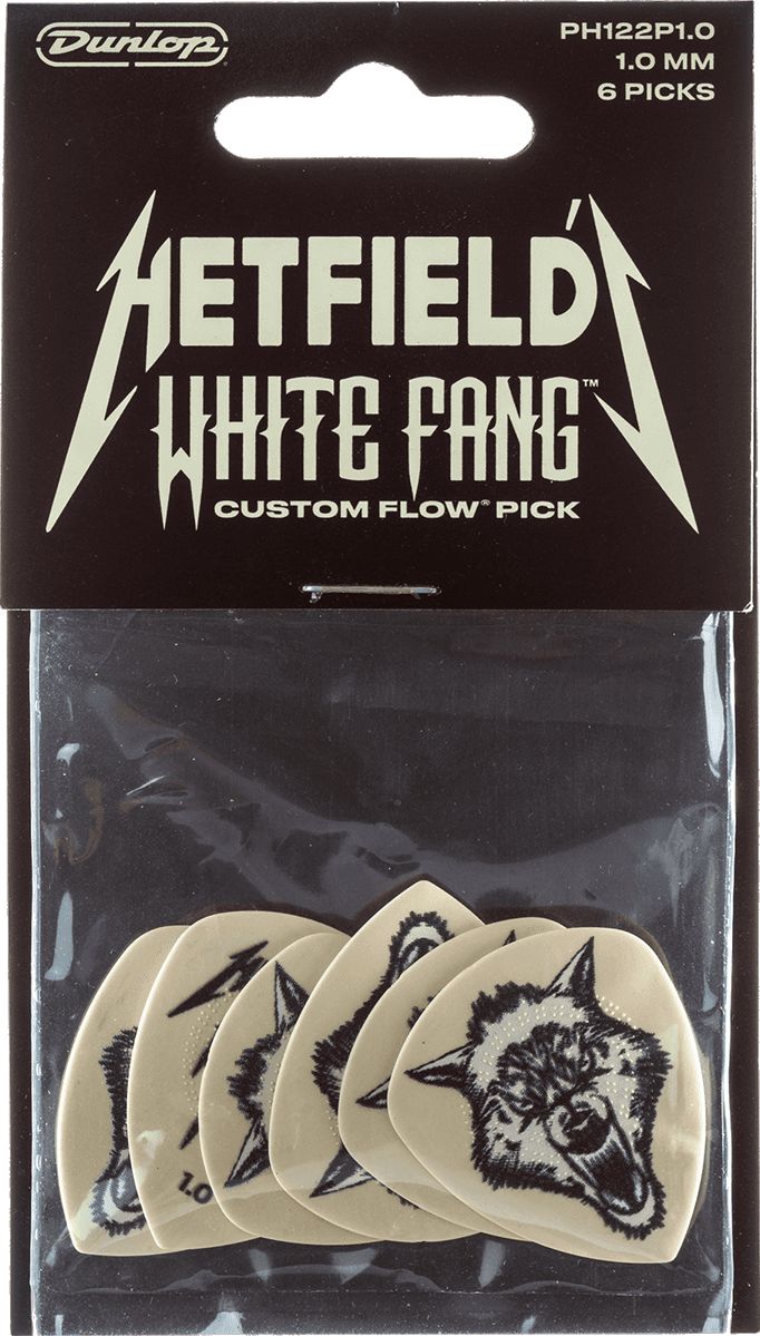 Dunlop Hetfield White Fang Picks 1.00 mm PH122P100 Pack of 6