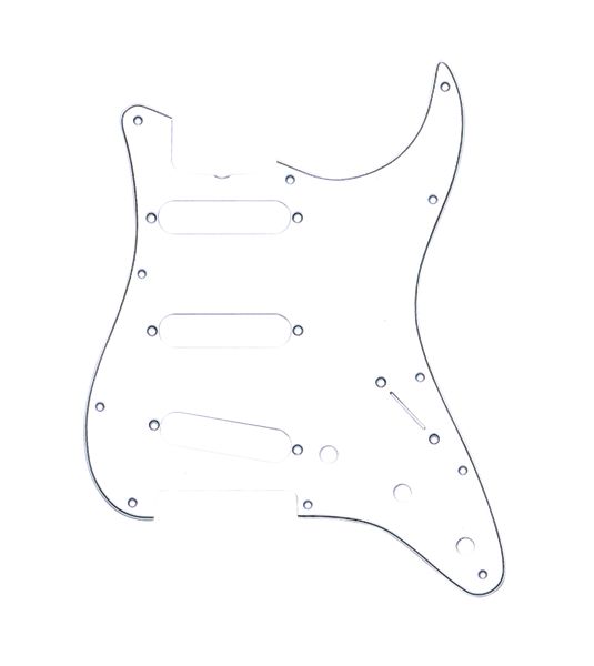 Fender Pickguard 62 Strat Vintage Style 11-Holes 3-Ply White