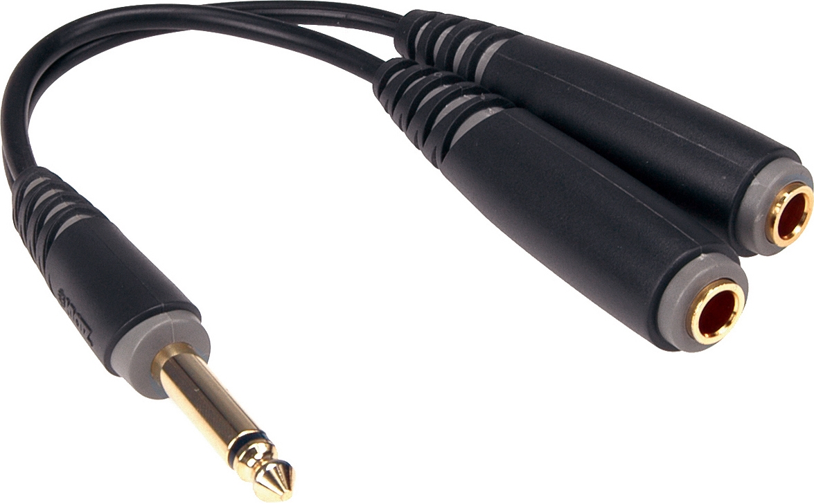 Klotz AYU-2 6.3mm jack plug 2p. - 2x jack sockets 2p.
