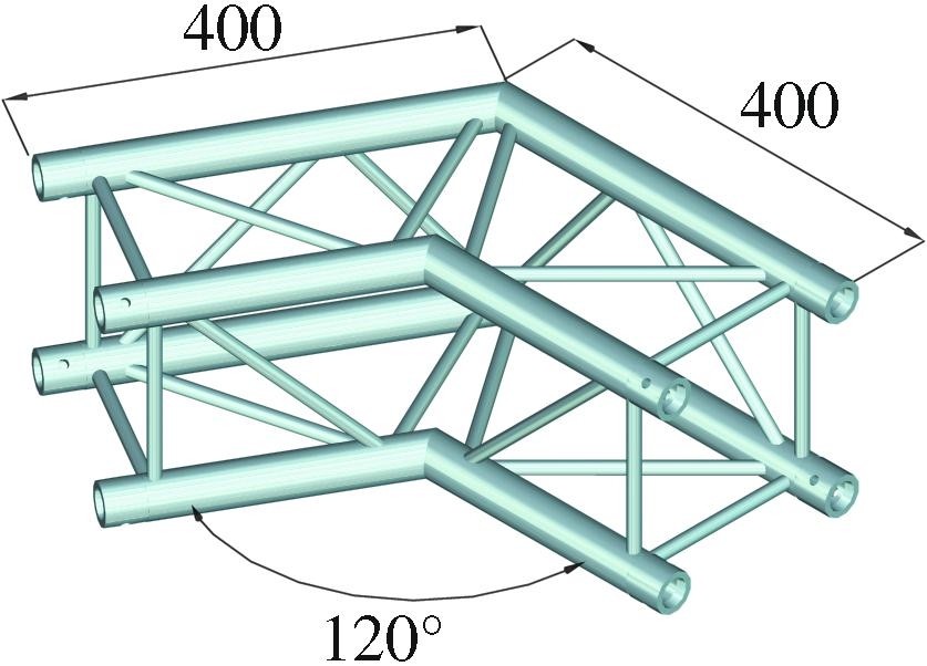 Alutruss DECOLOCK DQ4-PAC22 2-Weg Ecke 120° – Bild 2
